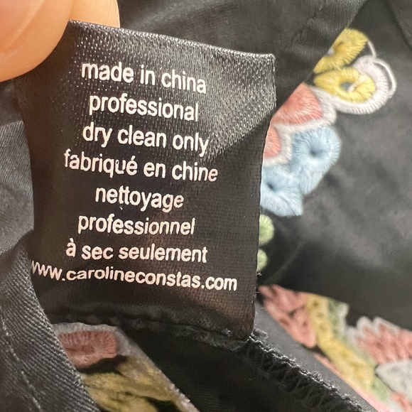 Caroline Constas Lou Embroidered Eyelet Paisley Off Shoulder Top Boho Black, M - Picture 11 of 14